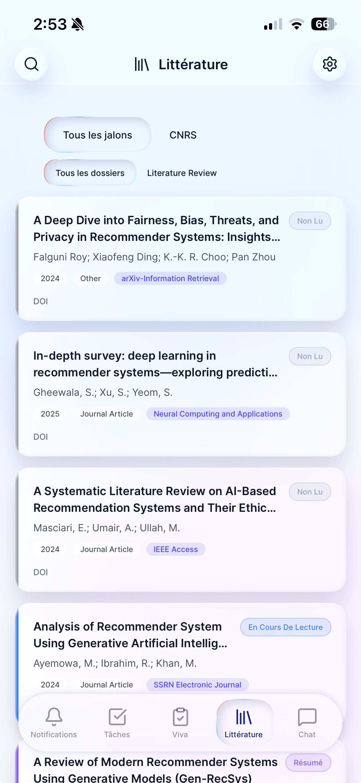 Literature screen light mode